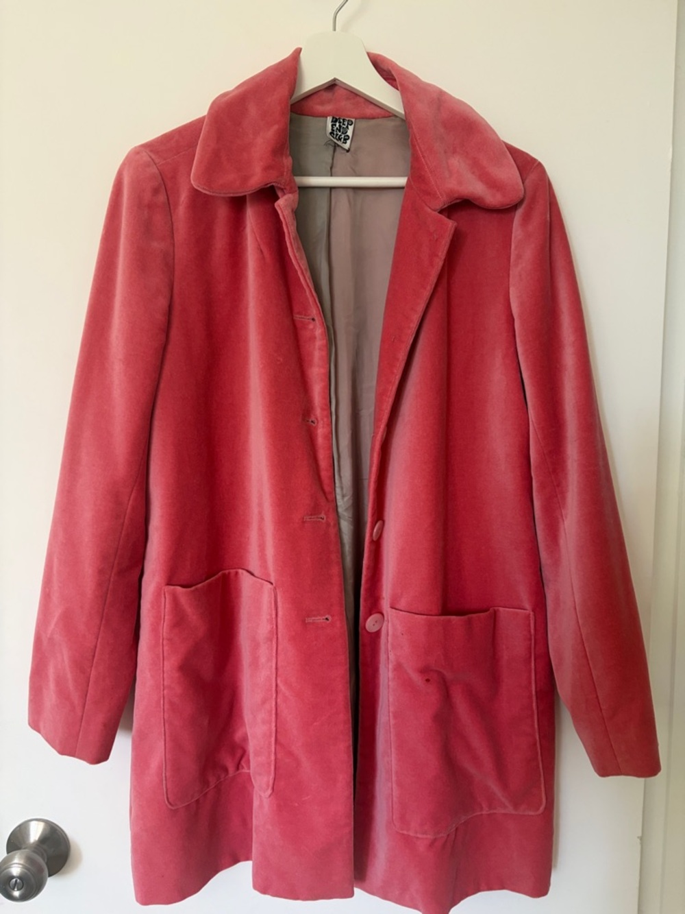 Women's Coral Velvet Single-Breasted Coat